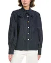 To My Lovers Denim Blouse In Blue