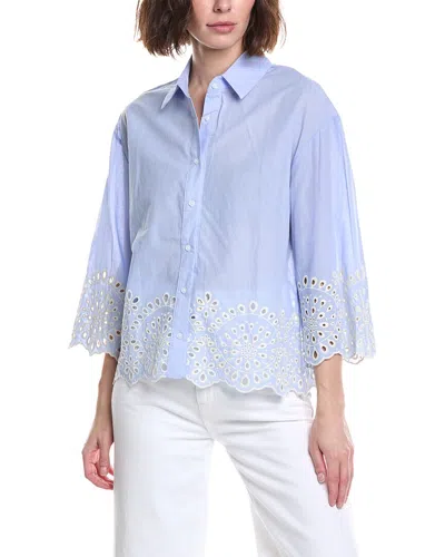 To My Lovers Embellished Top In Blue
