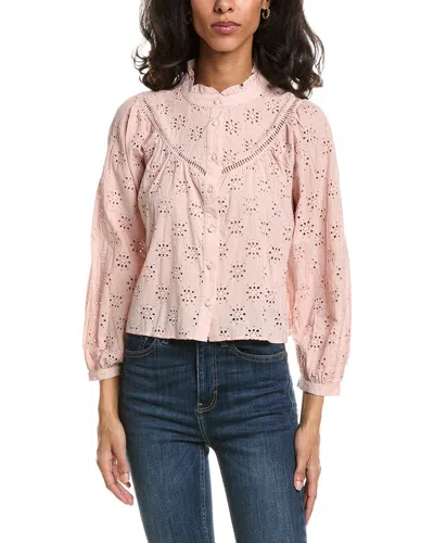 To My Lovers Eyelet Embroidered Top In Multi