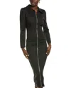To My Lovers Front Zip Maxi Dress In Black