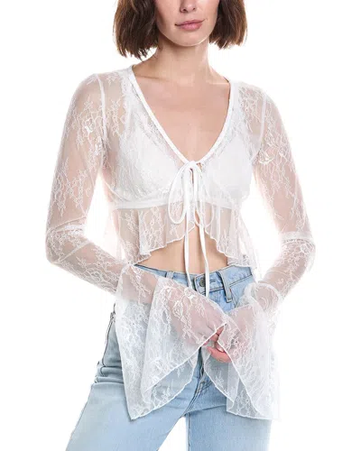 To My Lovers Lace Top In White