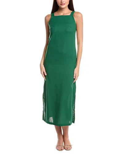 To My Lovers Linen-blend Maxi Dress In Green