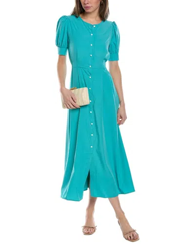 To My Lovers Midi Shirtdress In Blue