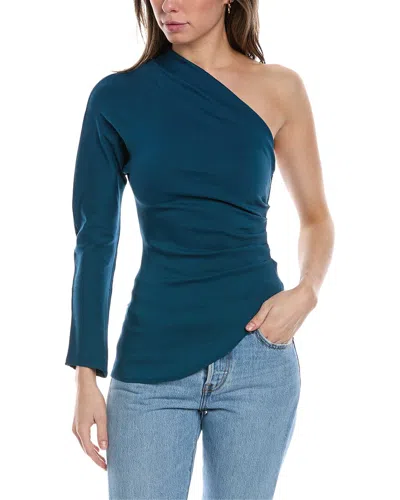To My Lovers One-shoulder Top In Blue