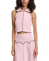 To My Lovers Solid Blouse In Pink