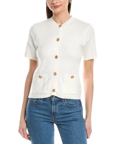 To My Lovers Solid Cardigan In White