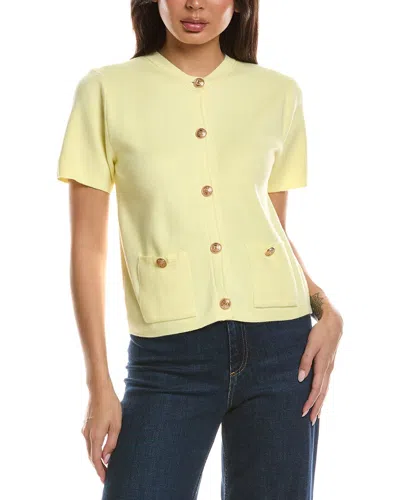 To My Lovers Solid Cardigan In Yellow