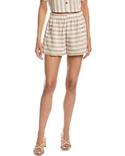 To My Lovers Stripe Short In Neutral