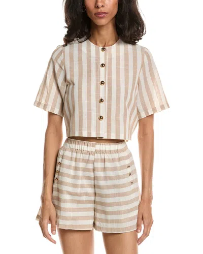 To My Lovers Stripe Top In Neutral