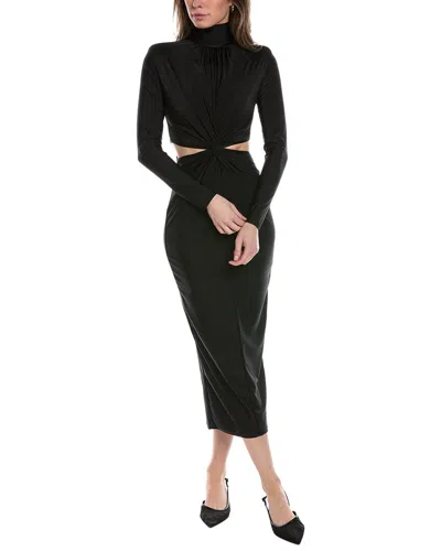 To My Lovers Twisted Midi Dress In Black