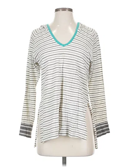 Pre-owned Toad And Co 3/4 Sleeve Top Gray V-neck Tops