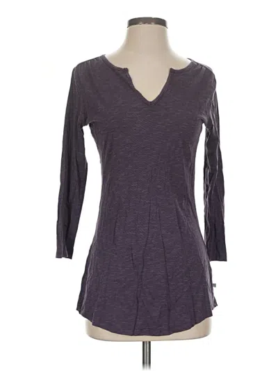 Pre-owned Toad And Co 3/4 Sleeve Top Gray V-neck Tops