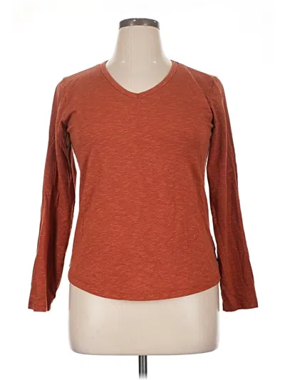 Pre-owned Toad And Co 3/4 Sleeve T-shirt In Brown
