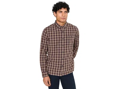 Toad And Co Airscape Long Sleeve Shirt Men's T Shirt Midnight Pattern: Sm, Cotton In Brown