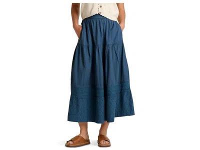 Toad And Co Airscape Midi Skirt In Blue