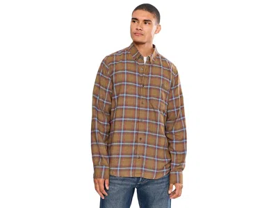 Toad And Co Airsmyth Long Sleeve Shirt Men's Clothing Honey Brown Pattern: Md, Cotton/polyester In Gold