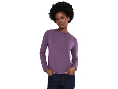 Toad And Co Alpineglo Sweater Women's Sweatshirt Dusty Currant: Lg, Cotton/jersey/wool In Purple