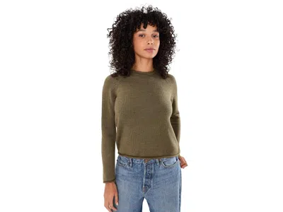 Toad And Co Alpineglo Sweater Women's Sweatshirt Soil: Md, Cotton/jersey/wool In Green