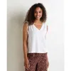 Toad And Co Anza Cinch Tank Top In Egret In White