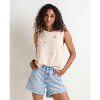 Toad And Co Toad & Co Bianca Crew Tank Embroidered In Neutral