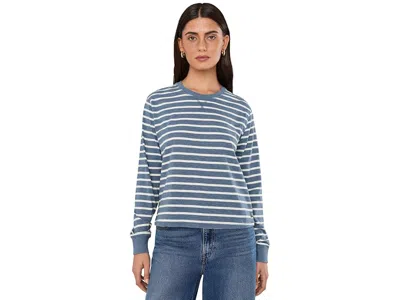 Toad And Co Boundless Jersey Long Sleeve T-shirts Women's Clothing Canal Pattern: Xs, Cotton/polyester In Blue