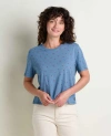 Toad And Co Boundless Jersey Short Sleeve Crew In Blue