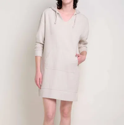 Toad And Co Byrne Hooded Long Sleeve Mini Dress In Oatmeal In White