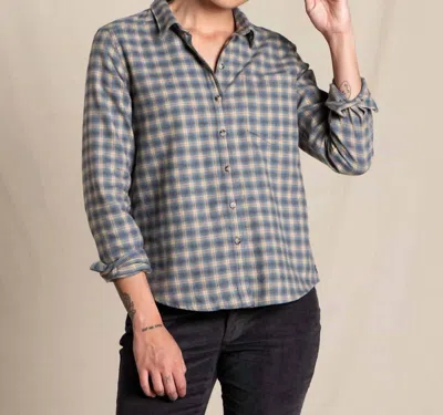 Toad And Co Cama Long Sleeve Button Up Shirt In North Shore In Blue