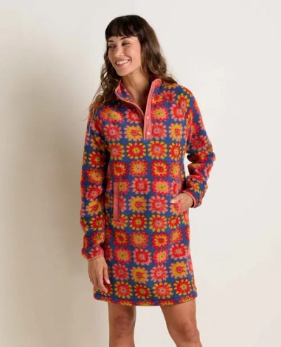 Toad And Co Toad & Co Campo Fleece 1/4 Snap Dress In Blue