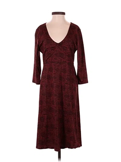 Pre-owned Toad And Co Casual Dress In Burgundy