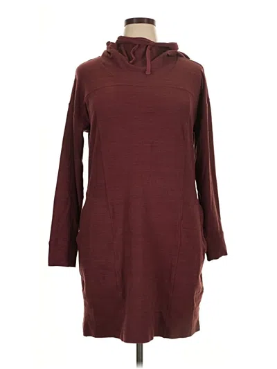 Pre-owned Toad And Co Casual Dress In Burgundy