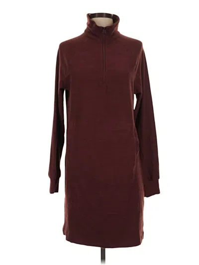 Pre-owned Toad And Co Casual Dress In Burgundy