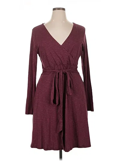 Pre-owned Toad And Co Casual Dress In Burgundy