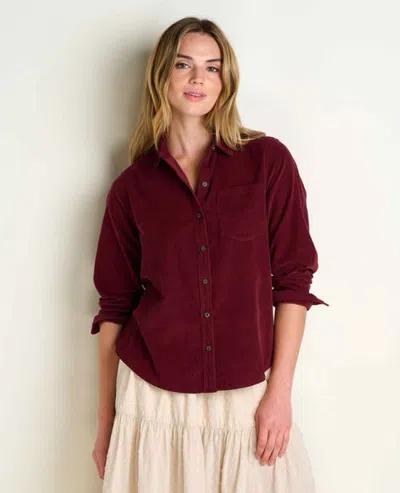 Toad And Co Toad & Co Cattail Cord Long Sleeve Shirt In Brown