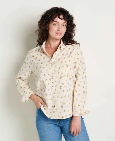 Toad And Co Toad & Co Cattail Cord Long Sleeve Shirt In Neutral