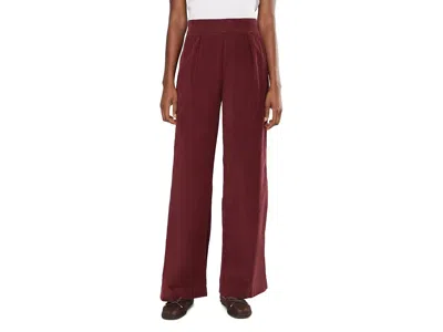 Toad And Co Cattail Cord Wide Leg Pants Women's Clothing Port: Lg (us 12-14) 30, Cotton In Burgundy