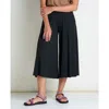 Toad And Co Toad & Co Chaka Culotte Pants Women's Black Elasticized Waist Wide-leg Red189 In Black