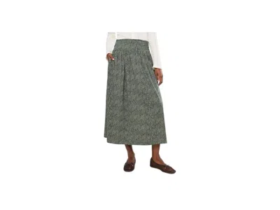 Toad And Co Chaka Midi Skirt Women's Skirt Ink Print: Lg (us 12-14) In Green