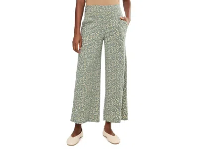 Toad And Co Chaka Wide Leg Pant Women's Clothing Silver Pine Print: Xl (us 16) 25, Cotton/spandex/tencel In Gray