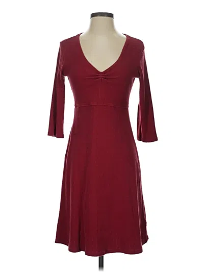 Pre-owned Toad And Co Cocktail Dress In Burgundy