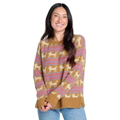 Toad And Co Toad & Co Cotati Dolman Sweater Women's Kelp Pups Long Sleeve Pullover Gbo2288 In Multi