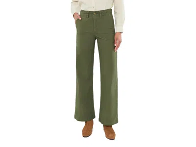 Toad And Co Earthworks Wide Leg Chino Women's Clothing Olive: 4 31, Cotton/elastane/lyocell In Green