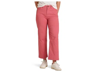 Toad And Co Earthworks Wide Leg Crop Pants In Pink