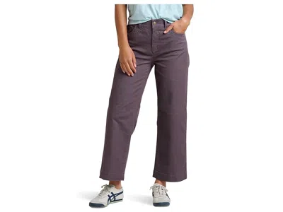 Toad And Co Earthworks Wide Leg Crop Pants In Purple