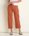 Toad And Co Earthworks Wide Leg Crop Pants In Brown
