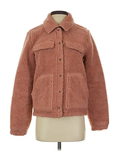 Pre-owned Toad And Co Faux Fur Jacket In Brown