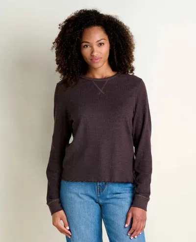 Toad And Co Toad & Co Foothill Long Sleeve Crew In Brown