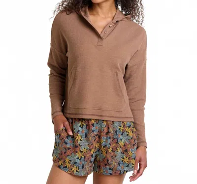 Toad And Co Foothill Long Sleeve Hoodie In Partridge In Blue