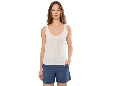 Toad And Co Foothill Pointelle Henley Tank Top In White