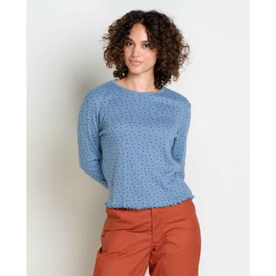 Toad And Co Toad & Co Foothill Pointelle Long Sleeve Crew Ii In Blue